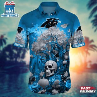 NFL Carolina Panthers Skull Tree Hawaiian Shirt