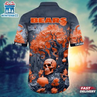 NFL Chicago Bears Skull Tree Hawaiian Shirt