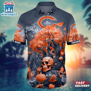 NFL Chicago Bears Skull Tree Hawaiian Shirt