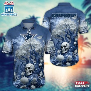 NFL Dallas Cowboys Skull Tree Hawaiian Shirt