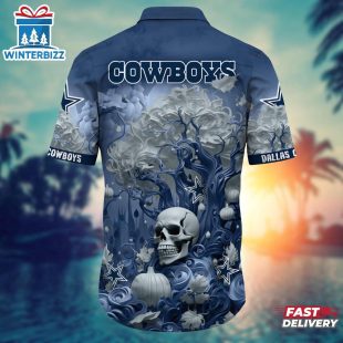 NFL Dallas Cowboys Skull Tree Hawaiian Shirt