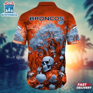 NFL Denver Broncos Skull Tree Hawaiian Shirt