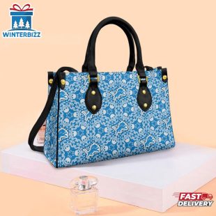 NFL Detroit Lions Skull Leather Handbag