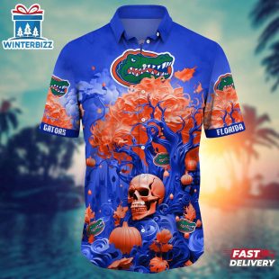 NFL Florida Gators Skull Tree Hawaiian Shirt