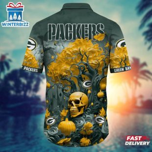 NFL Green Bay Packers Skull Tree Hawaiian Shirt