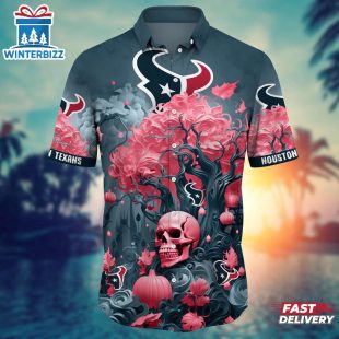 NFL Houston Texans Skull Tree Hawaiian Shirt