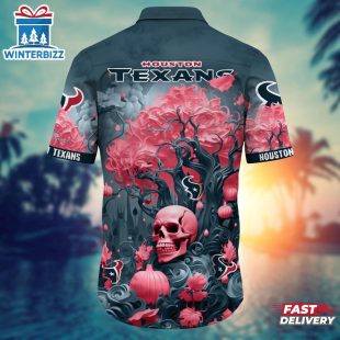 NFL Houston Texans Skull Tree Hawaiian Shirt