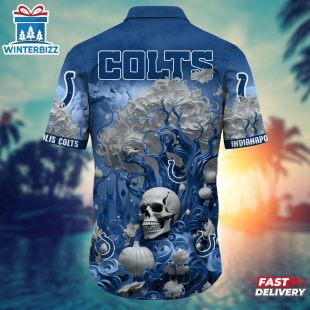 NFL Indianapolis Colts Skull Tree Hawaiian Shirt