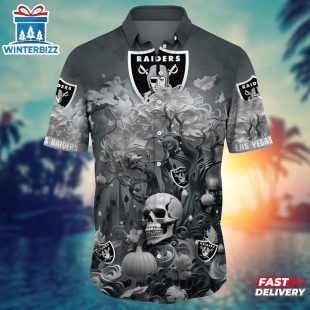 NFL Las Vegas Raiders Skull Tree Hawaiian Shirt