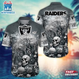 NFL Las Vegas Raiders Skull Tree Hawaiian Shirt