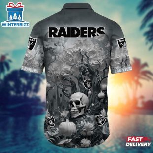 NFL Las Vegas Raiders Skull Tree Hawaiian Shirt