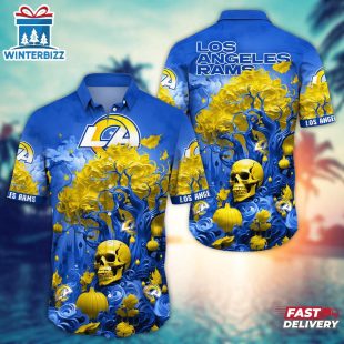 NFL Los Angeles Rams Skull Tree Hawaiian Shirt
