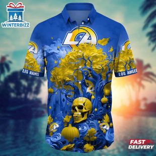 NFL Los Angeles Rams Skull Tree Hawaiian Shirt
