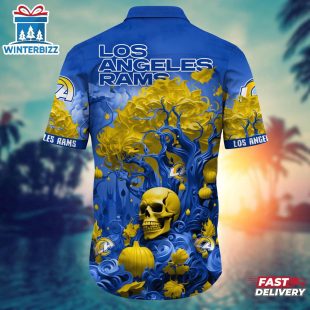 NFL Los Angeles Rams Skull Tree Hawaiian Shirt