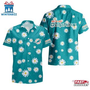 NFL Miami Dolphins Daisy Aloha Hawaiian Shirt