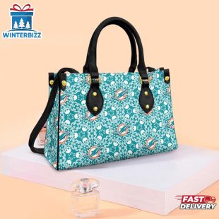NFL Miami Dolphins Skull Leather Handbag