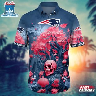 NFL New England Patriots Skull Tree Hawaiian Shirt