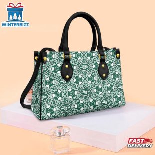 NFL New York Jets Skull Leather Handbag