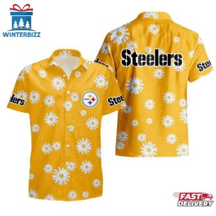 NFL Pittsburgh Steelers Daisy Aloha Hawaiian Shirt