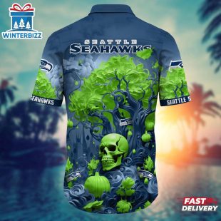 NFL Seattle Seahawks Skull Tree Hawaiian Shirt