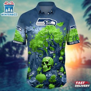 NFL Seattle Seahawks Skull Tree Hawaiian Shirt