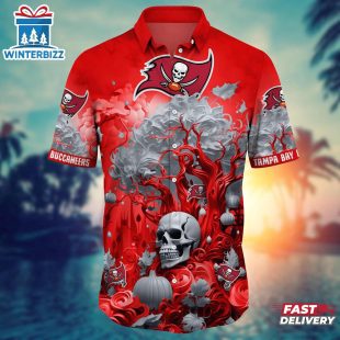 NFL Tampa Bay Buccaneers Skull Tree Hawaiian Shirt