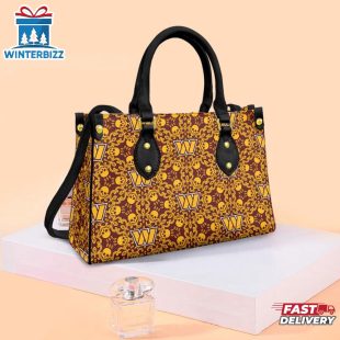 NFL Washington Commanders Skull Leather Handbag