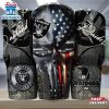 Oakland Raiders NFL Skull Iron Pattern Tumbler
