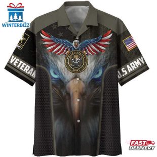 Patriot Eagle US Army Veteran Hawaiian Shirts