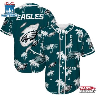 Philadelphia Eagles Palm Tree Pattern Baseball Jersey Shirts