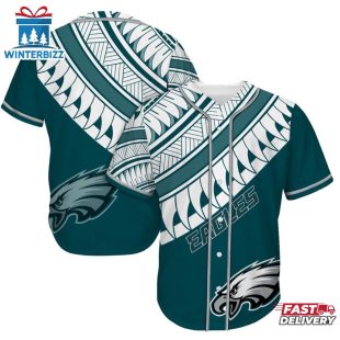 Philadelphia Eagles Polynesian Pattern Summer Collection Baseball Jersey