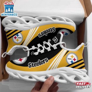 Pittsburgh Steelers Basic NFL Logo Max Soul Shoes For Fans