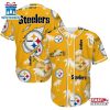 Pittsburgh Steelers Palm Tree Pattern Baseball Jersey Shirts