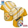 Pittsburgh Steelers Polynesian Pattern Summer Collection Baseball Jersey