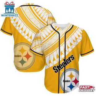 Pittsburgh Steelers Polynesian Pattern Summer Collection Baseball Jersey
