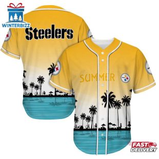 Pittsburgh Steelers Summer On The Beach Baseball Jersey