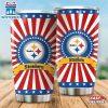 Pittsburgh Steelers USA Flag Pattern Independence Day Tumbler