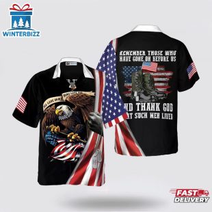 Remember Veterans And Thank God Hawaiian Shirt