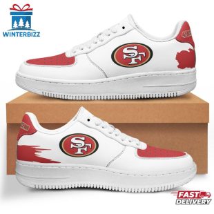 San Francisco 49ers NFL Football Sport White Air Force 1 Shoes