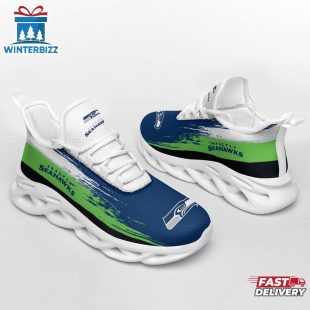 Seattle Seahawks Color Streak Pattern NFL Max Soul Shoes