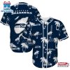 Seattle Seahawks Palm Tree Pattern Baseball Jersey Shirts