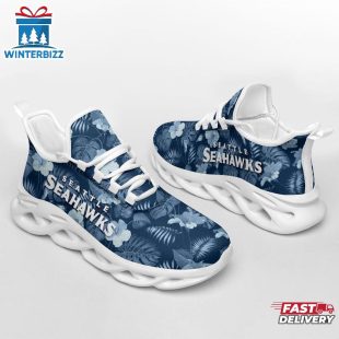Seattle Seahawks Tropical Flowers NFL Max Soul Shoes For Fans