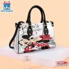 Sweet Love Of Mickey Couple Kiss Under The Paris Twilight Leather Handbag