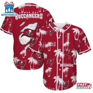 Tampa Bay Buccaneers Palm Tree Pattern Baseball Jersey Shirts