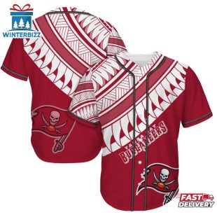 Tampa Bay Buccaneers Polynesian Pattern Summer Collection Baseball Jersey