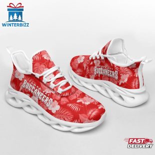 Tampa Bay Buccaneers Tropical Flowers NFL Max Soul Shoes For Fans