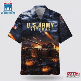 Tank U.S.Army Veteran Hawaiian Shirt