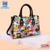 Taz Tasmania And Donal Duck All Disney Characters Leather Handbag