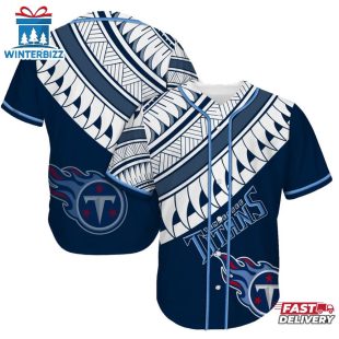 Tennessee Titans Polynesian Pattern Summer Collection Baseball Jersey