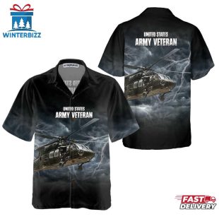 US Army Veteran Helicopter Hawaiian Shirt